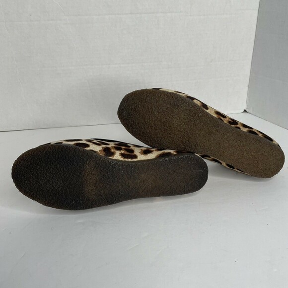 Tory Burch Billy Hair Calf Leopard Print Flats Shoes NIB Size 5 - Picture 7 of 10